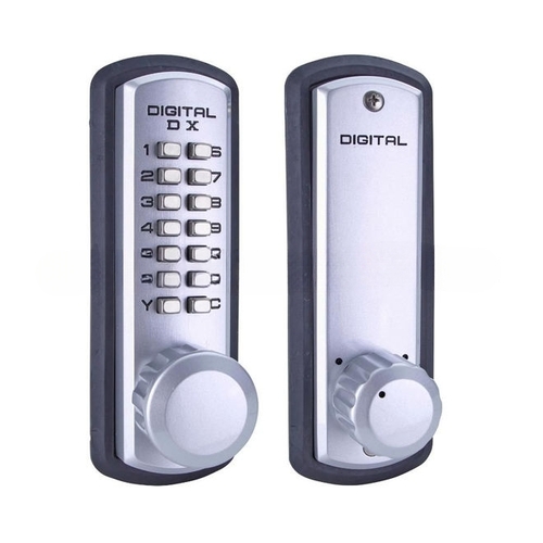 Mechanical Keyless Digital Deadbolt Lock with Single Combination Satin Chrome Marine Grade Finish