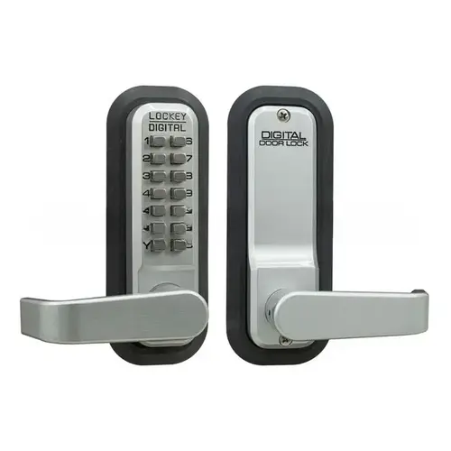 Mechanical Keyless Lever Lock with Passage Function and Single Combination Satin Chrome Marine Grade Finish