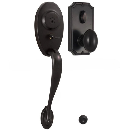 Lexington 1400 Series Panic Proof Entry with Interior Julienne Knob Oil Rubbed Bronze Finish