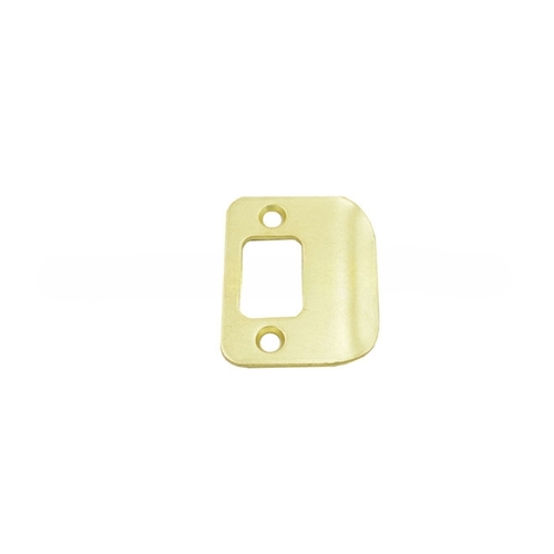 Radius Full Lip Deadbolt Strike Bright Brass Finish