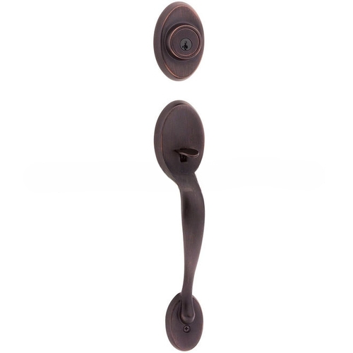 Chelsea Single Cylinder Exterior Handleset SmartKey with 6AL Latch and STRKP Strike Pack which includes Square Corner, Round Corner and 5303 Round Corner Full Lip Strikes Venetian Bronze Finish