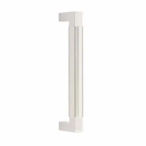 Hercules Smooth Door Pull with 8" Center to Center and Back to Back Mounting Satin Nickel Finish