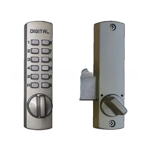Mechanical Hook Bolt Keyless Digital Combination Lock Satin Nickel