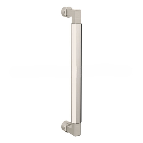 10" Contemporary Door Pull with Lifetime Bright Nickel Pull Grip On The Lifetime Satin Nickel Finish