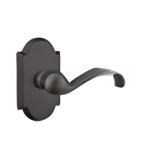 Teton Lever Dummy Pair with Style # 1 Rose for 1-3/8" to 2" Door Flat Black Bronze Finish