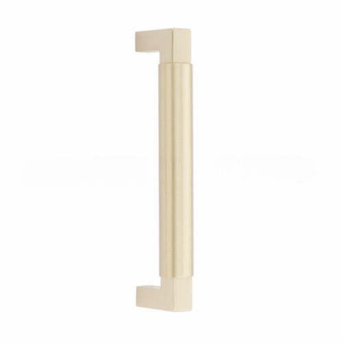 Hercules Smooth Door Pull with 8" Center to Center and Back to Back Mounting Satin Brass Finish