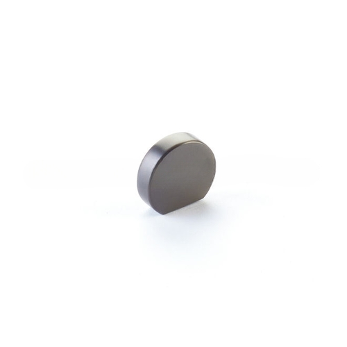 1" Cafe Modern Oval Cabinet Knob with 7/8" Center to Center Gun Metal Finish