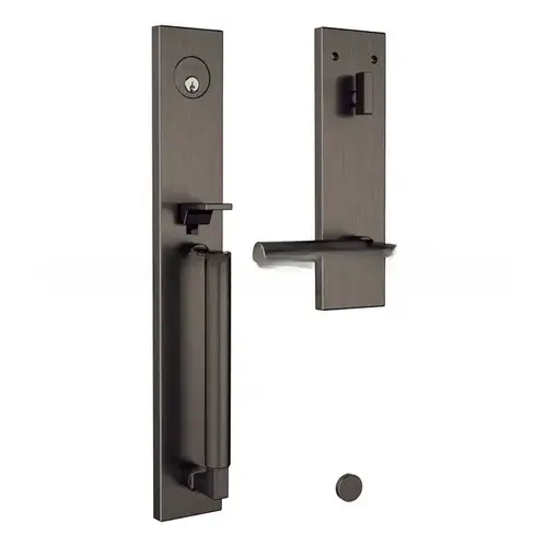 Gramercy Full Escutcheon Tubular Right Hand Single Cylinder Handleset Graphite Nickel Finish