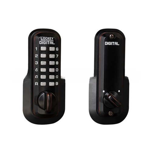 Mechanical Keyless Deadbolt with Single Combination Oil Rubbed Bronze Finish