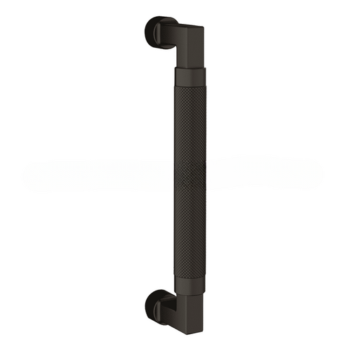 8" Contemporary Knurled Grip Door Pull Oil Rubbed Bronze Finish