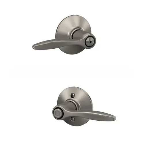 Delfayo Lever Privacy Lock with 16080 Latch and 10027 Strike Satin Nickel Finish