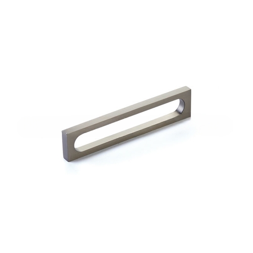 Schaub 10033-GM 5-3/8" Cafe Modern Oval Slot Cabinet Pull with 5" Center to Center Gun Metal Finish