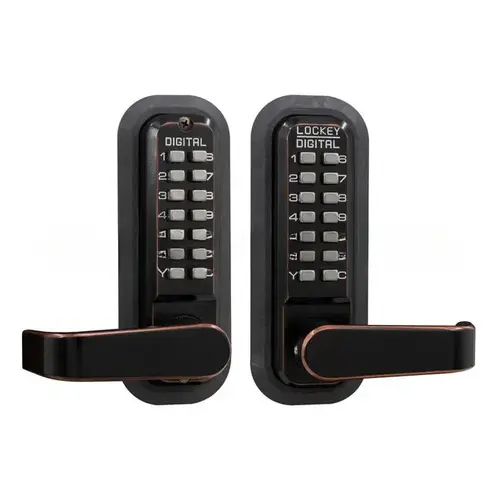 Mechanical Keyless Lever Lock with Passage Function and Double Combination Oil Rubbed Bronze Finish