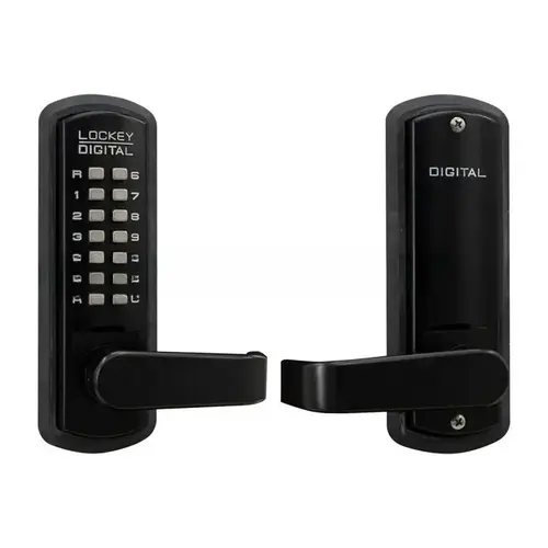 Mechanical Keyless Lever Lock With Passage Function Single Combination Jet Black Marine Grade