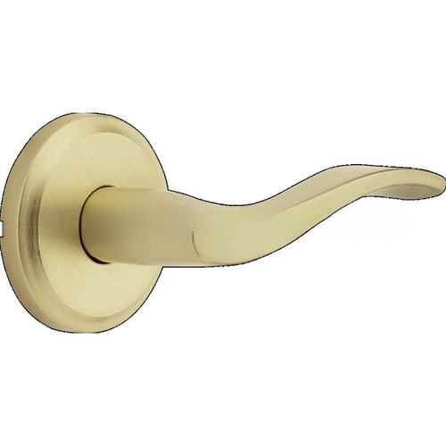 Sedona Lever Privacy Door Lock with 6AL Latch and RCS Strike Satin Brass Finish