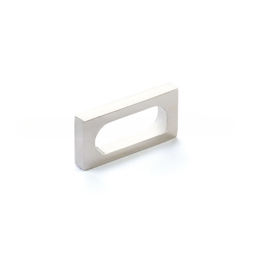 Schaub 10031-PN 2-3/8" Cafe Modern Oval Slot Cabinet Pull with 2" Center to Center Polished Nickel Finish