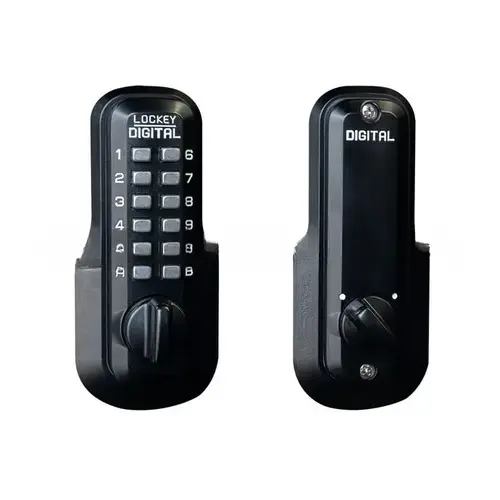 Mechanical Keyless Deadbolt with Single Combination Jet Black Finish