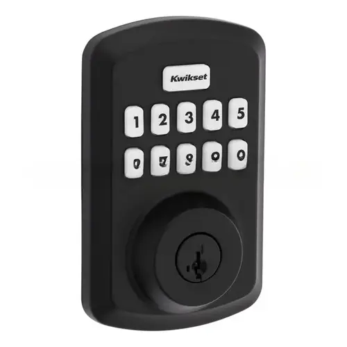 Transitional Powerbolt 2 Electronic SmartCode Deadbolt SmartKey with 4AL Latch and RCS Strike Matte Black Finish