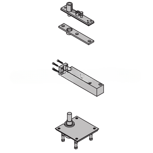 1-1/2" Center Hung Cement Case Pivot Set 1000 Pounds Black Finish