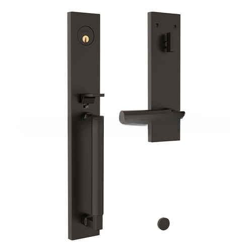 Gramercy Full Escutcheon Tubular Right Hand Single Cylinder Handleset Oil Rubbed Bronze Finish