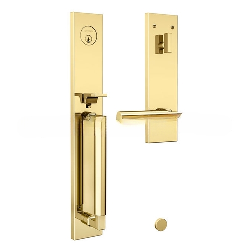 Gramercy Full Escutcheon Tubular Right Hand Single Cylinder Handleset Lifetime Brass Finish