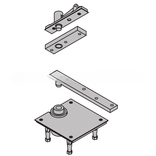 1-1/2" Center Hung Cement Case Pivot Set 600 Pounds Black Finish