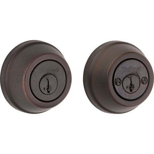 Double Cylinder Deadbolt SmartKey with 6AL Latch and STRKP Strike Pack which includes Square Corner, Round Corner and 5303 Round Corner Full Lip Strikes Venetian Bronze Finish