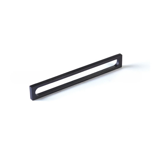 Schaub 10034-MB 8-3/8" Cafe Modern Oval Slot Cabinet Pull with 8" Center to Center Matte Black Finish