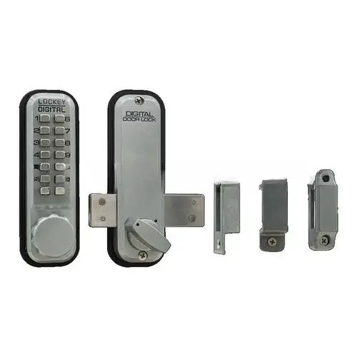 Mechanical Keyless Surface Mount Deadbolt Lock Satin Chrome