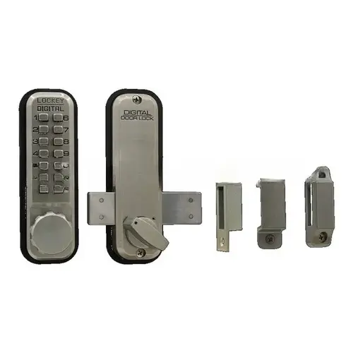 Mechanical Keyless Surface Mount Deadbolt Lock Satin Nickel