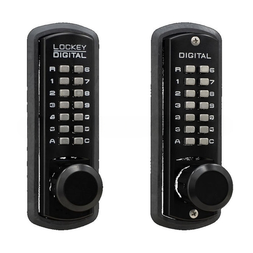 Mechanical Keyless Knob Lock with Passage Function and Double Combination Jet Black Marine Grade Finish