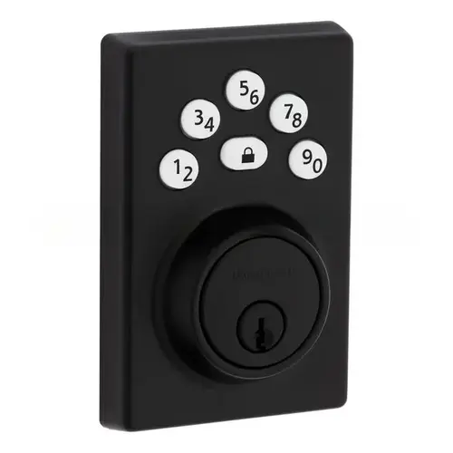 Contemporary Powerbolt Electronic SmartCode Deadbolt with 4AL Latch and RCS Strike Matte Black Finish