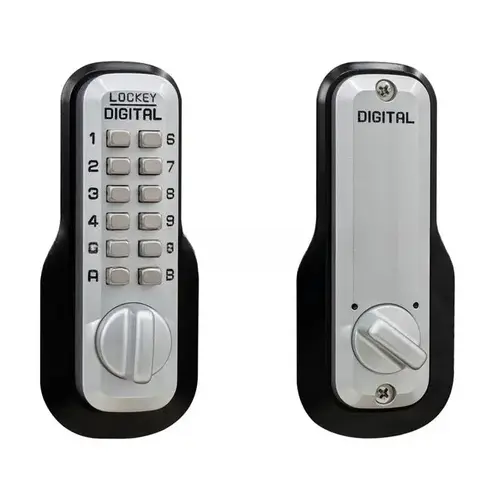 EZ Mechanical Keyless Combination Deadbolt Lock Single Combination Satin Chrome Marine Grade