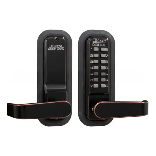 Mechanical Keyless Lever Lock with Passage Function and Single Combination Oil Rubbed Bronze Finish