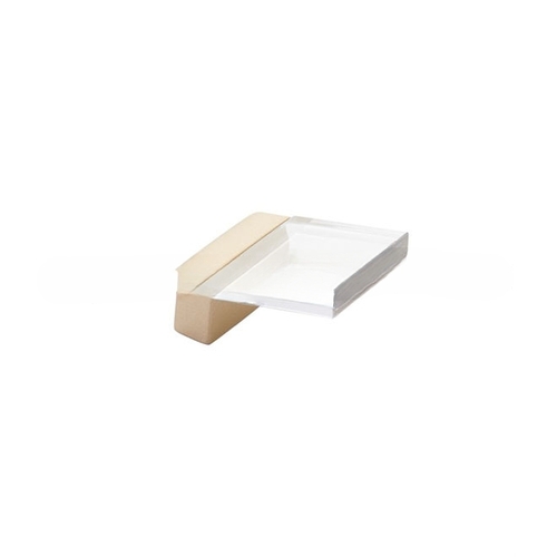 Positano 16 mm Square Angled Cabinet Knob with Clear Glass Signature Satin Brass Finish