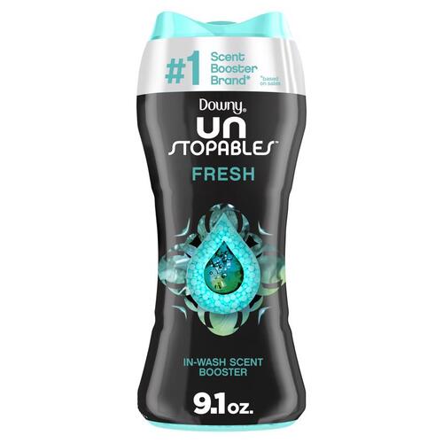 Unstopables In-Wash Scent Booster Beads, 9.1 oz Bottle, Solid, Fresh, Blue/Green