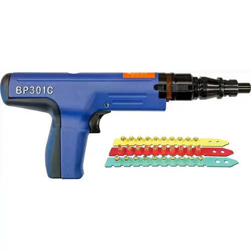 BLUE POINT FASTENING BP-301C Powder Actuated Strip Tool .300" D X 13-5/8" L Steel Flat Head