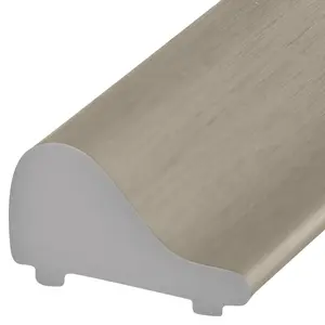 CRL S1L001BN Brushed Nickel Frameless Shower Door Tapered Threshold - 95" Stock Length