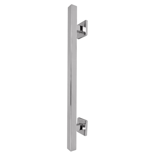 Polished Stainless Straight 18" Square Grab Bar