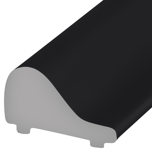 Brixwell S1L001MBL-CCP36 Matte Black Frameless Shower Door Tapered Threshold -  36" Stock Length