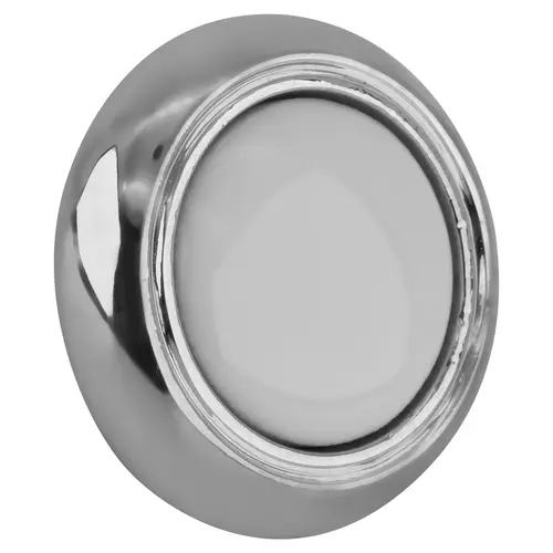 Residential Mushroom Kitchen Cabinet Knob 1 1/4" Diameter White / Polished Chrome - pack of 1000