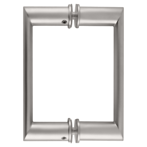 CRL 0R6X6SC 6" Satin Chrome Back-to-Back Oval/Round Pull Handle