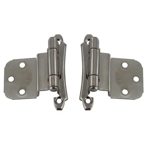 Polished Brass Inset Face Mount Self-Closing Cabinet Hinge 3/8" For Kitchen And Cabinet Hardwar - 2 per pack x2 packs