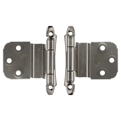 Inset Face Mount Self Closing Cabinet Hinges For Kitchen And Home Hardware 3/8" Polished Chrome Pair