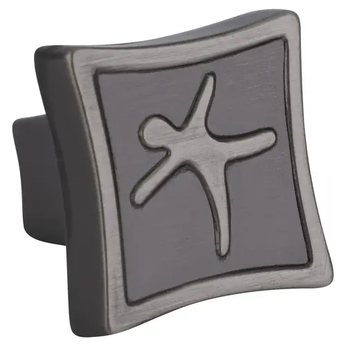 Decorative Square shape Cabinet Knob For Kitchen And Cabinet Hardware Pewter