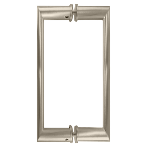 CRL 0R8X8BN 8" Brushed Nickel Back-to-Back Oval/Round Pull Handle
