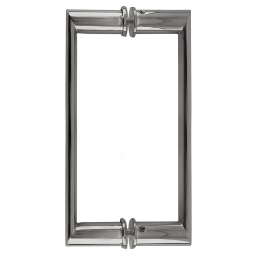 CRL 0R8X8CH 8" Chrome Back-to-Back Oval/Round Pull Handle