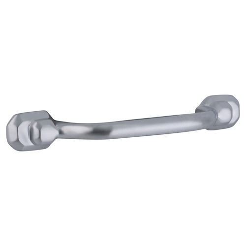 Curved Kitchen Cabinet Drawer Handle Pull 3" Center To Center Brushed Chrome