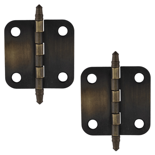 Non Self-Closing Butt Hinges For Door Hardware 2" Antique Brass Pair