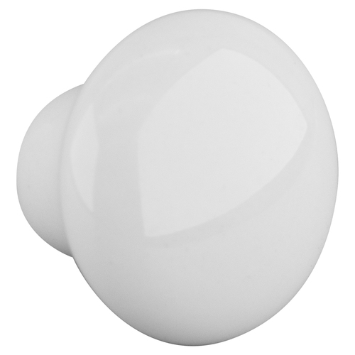 Traditional Kitchen Cabinet Knob 1" Dia White Porcelain - pack of 25